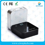 Mirror style square power bank with LED screen