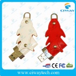 Fish shape leather USB flash drive