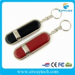 Lipstick shape leather USB flash drive