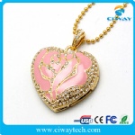 Jewelry/Diamond waterproof heart shape USB flash drive