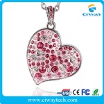 Jewelry/Diamond waterproof heart shape USB flash drive