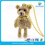 Jewelry/Diamond teddy bear shape USB flash drive