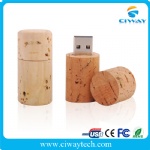 eco wooden round bottle shape usb flash drive
