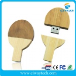 eco table-tennis paddle wooden usb flash drive