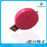 Extend-retract round waterproof mini usb flash drives